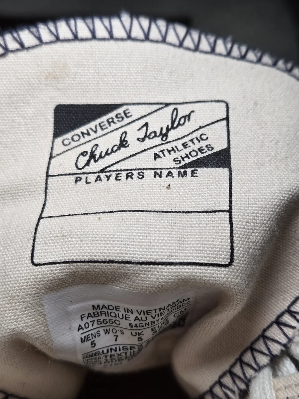 Converse Navy and Cream Platform Chuck Taylor High-Top